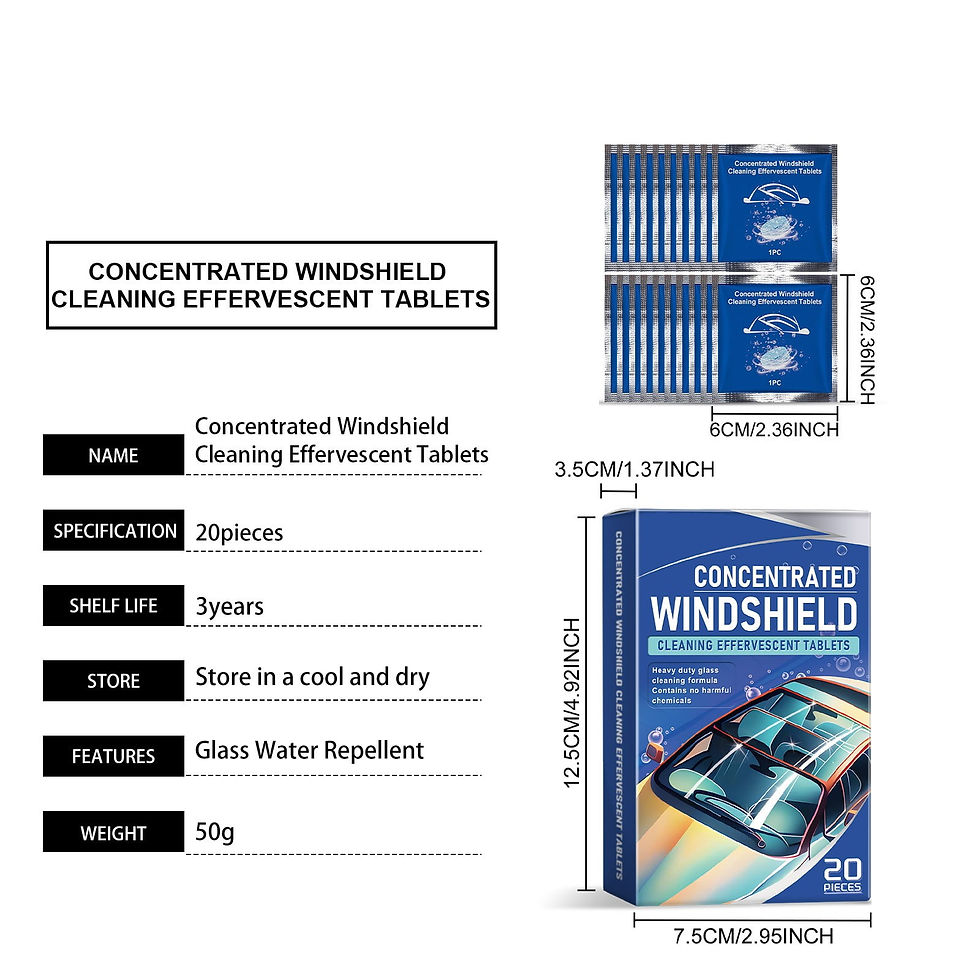 Thumbnail: Car Windshield Washer Tablets - Washer Fluid Tablets Glass Cleaner Concentr..