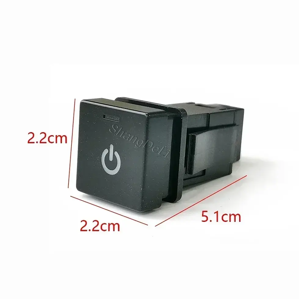 Thumbnail: 1Pc Car DRL LED Power on Off Front Fog Lamp Spotlights Switch Button with Connec
