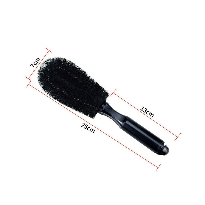 Thumbnail: Car Wheel Brush Soft Bristle Tire Steel Ring Detail Cleaning Brush Tyre Alloy So