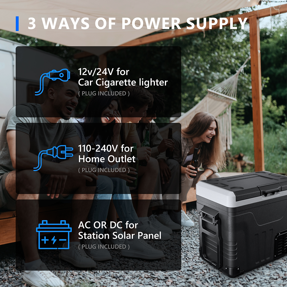 Thumbnail: 12Volt Portable Refrigerator, 53QT(50L) Car Fridge DC & AC, -4℉~68℉, Freezer Fri