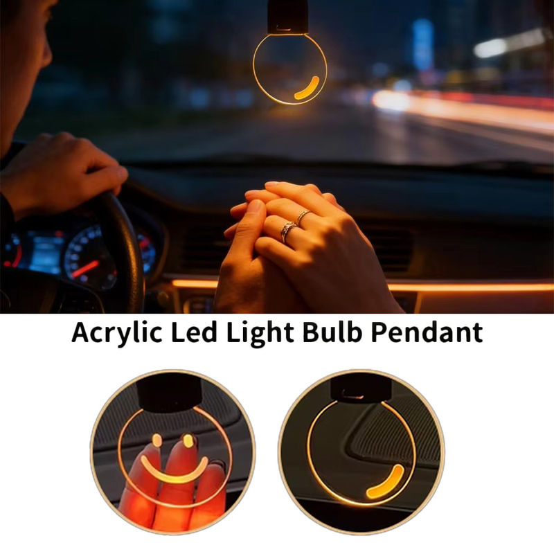 Car Hanging Ornament Interior Ambient Lighting Retro Small Bulb LED 2 Light Mode