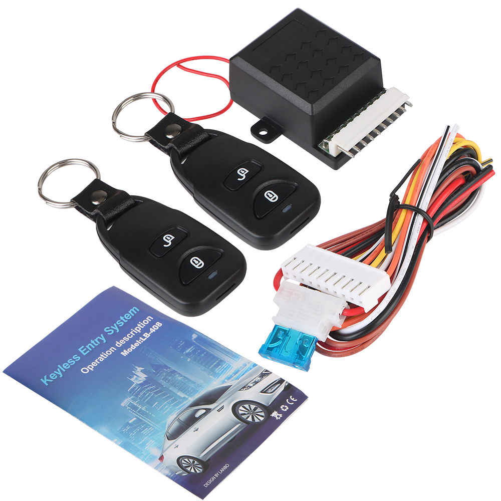 12V Car Door Windows Switch Keyless System 2 Buttons Remote Control Master Elect