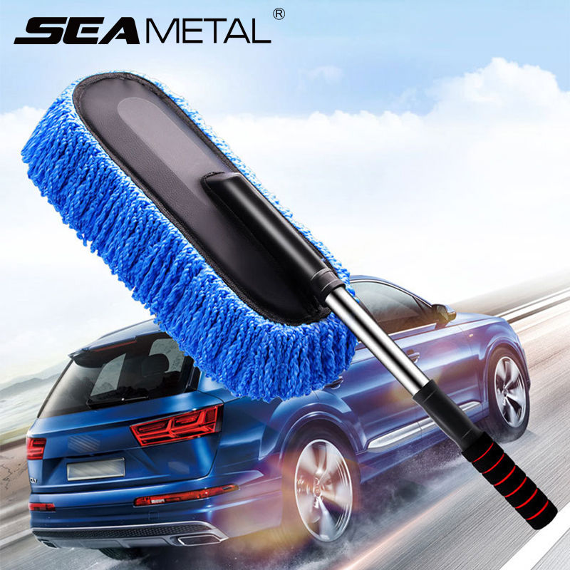Thumbnail: SEAMETAL Superfine Fiber Car Duster Suit Retractable Microfiber Car Dust Mop Hom