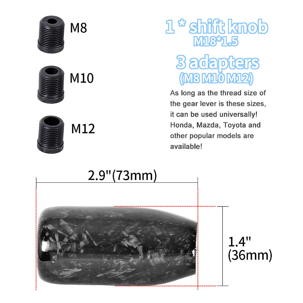 Thumbnail: New Arrived Forged Fiber Car Gear Shift Knob Manual Transmission Automatic Gear