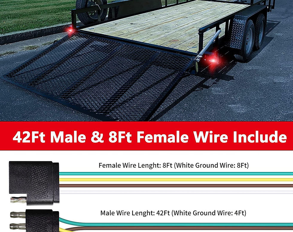 Thumbnail: LIMICAR 50ft Boat Trailer Wiring Kit ,Trailer Wiring Harness kit ,  4 Pin T..