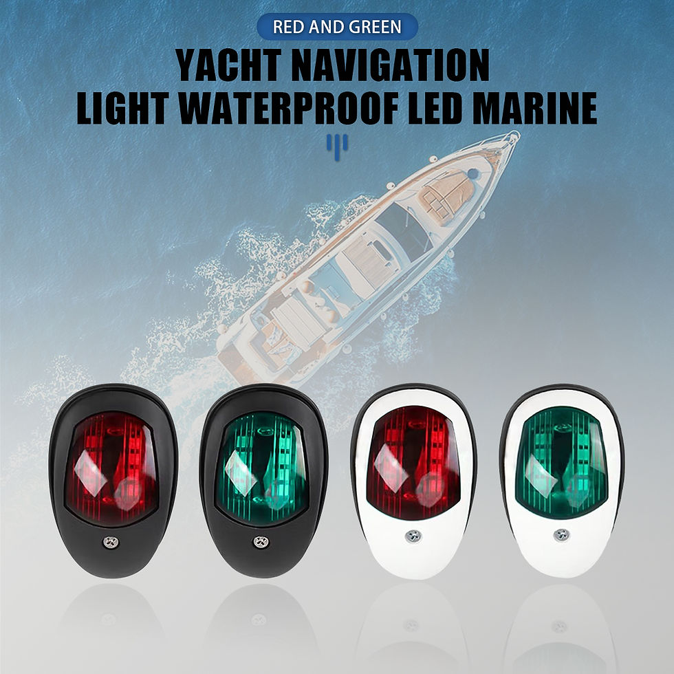 Thumbnail: 2x Marine Boat LED Navigation Light 12V-24V Signal Lamp , Red & Green Bow Light