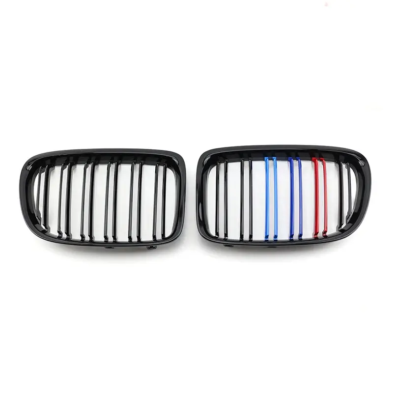 Thumbnail: New Look Car Grille Grill Front Kidney Glossy 2 Line Double Slat For BMW X1 E84