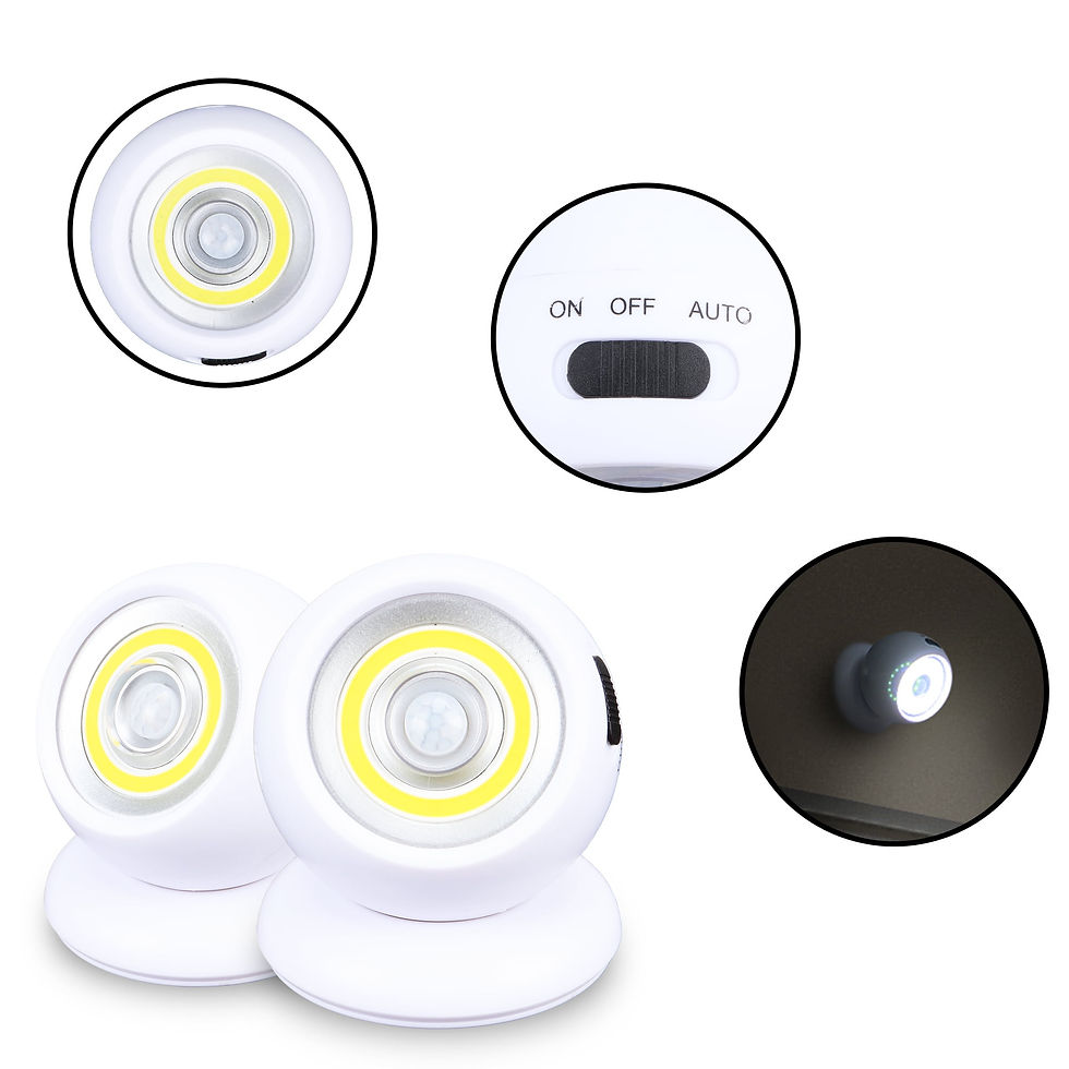 Thumbnail: Auto Drive Motion Sensor LED Security Day Light; Rechargeable or AAA Batter..
