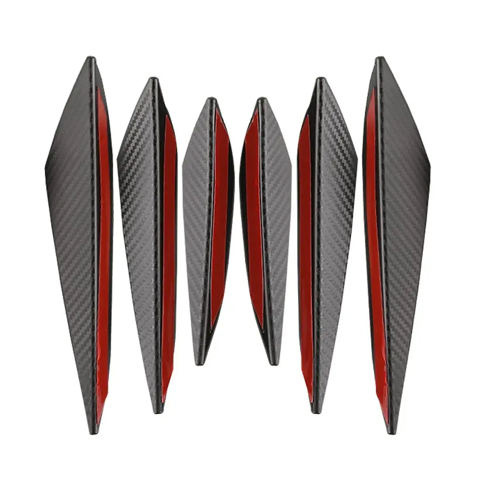 Thumbnail: 4/6pcs universal Front Bumper Lip Decoration Diffuser Splitter Fins Body Spoiler