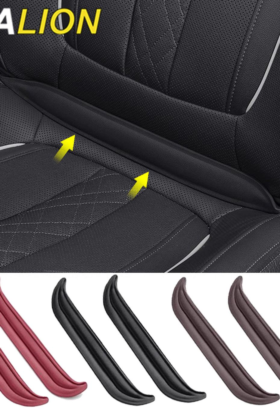 BLALION Car Seat Gap Filler Flexible Seat Gap Protector Premium PU Seat Crevice
