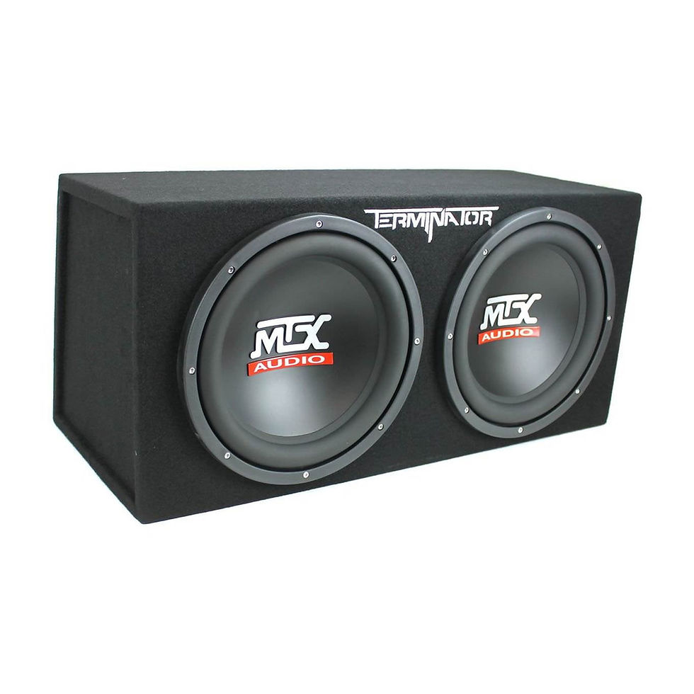Thumbnail: Crunch 2 Channel Car Audio Amplifier & MTX 12 In Dual Loaded Subwoofer Box