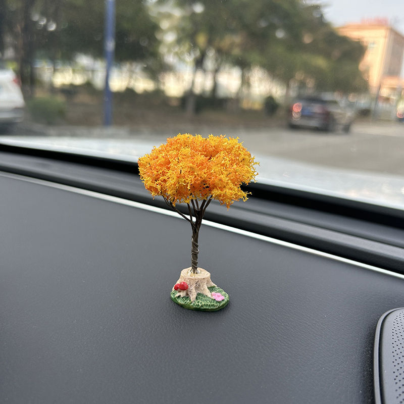 Thumbnail: 1PC New Car Mini Tree Decoration Center Console Car Green Plant Accessories Simu
