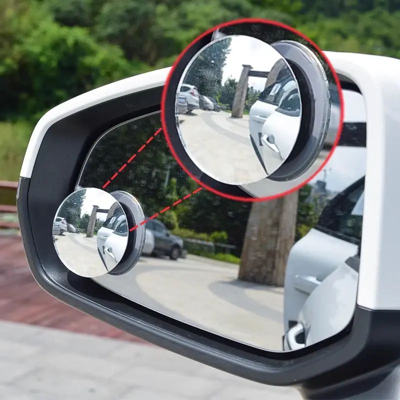 Thumbnail: 360 Degree Car Blind Spot Rear View Mirror Wide Angle Adjustable Small Round Mir