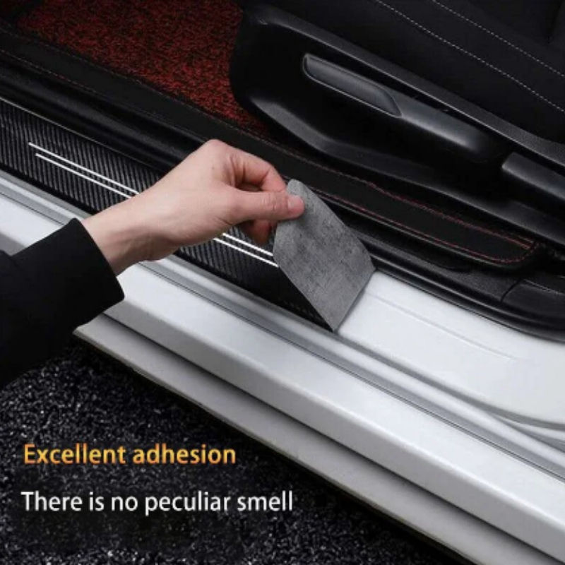 Thumbnail: 4PCS Carbon Fiber Leather Threshold Protector Universal Door Edge Protection Str