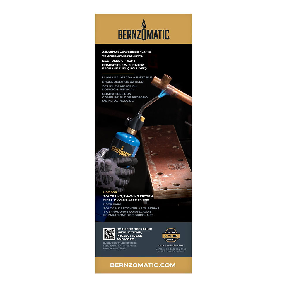 Thumbnail: Bernzomatic Utility Torch Kit with 14.1 oz Propane Fuel and Adjustable Trig..