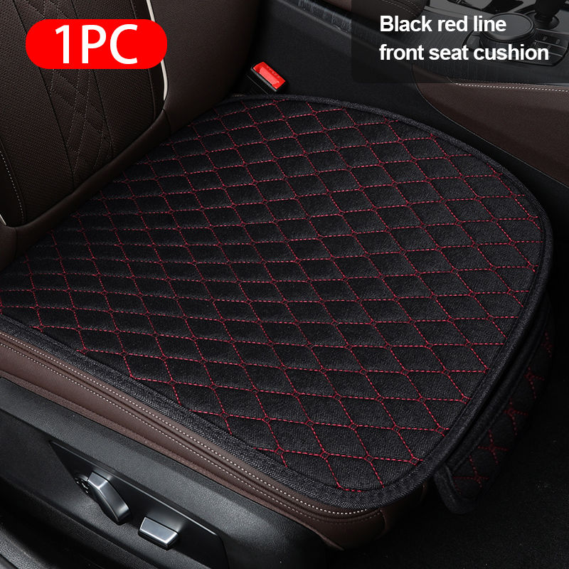 Thumbnail: SEAMETAL 1Pc Flax Car Front Seat Cover Breathable Linen Car Seat Cushion Anti Sl