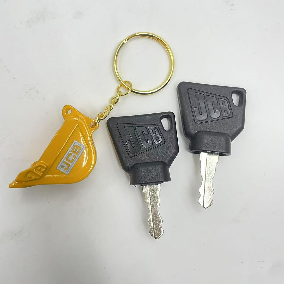 Thumbnail: 2 Piece Ignition Switch Starter Key for JCB 3CX Bomag Excavator Fit Most Digger