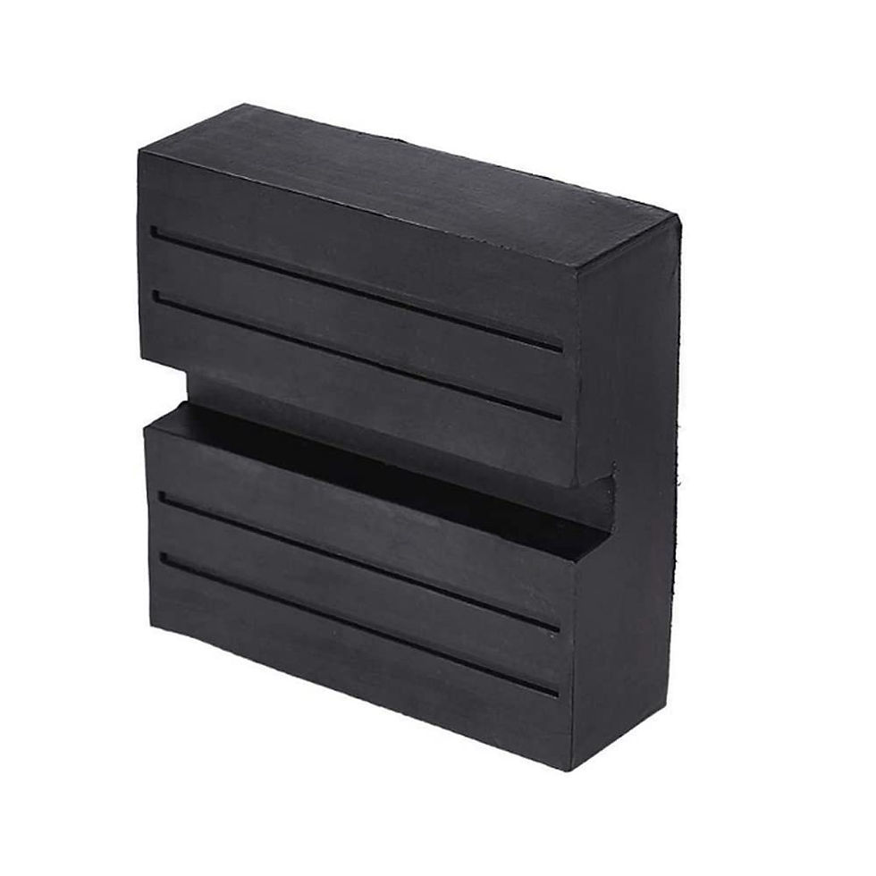 Thumbnail: Car Lift Jack Stand Rubber Pads Black Rubber Slotted Floor Jack Pad Frame Rail A