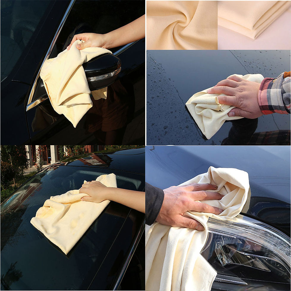Thumbnail: 50x70CM Natural Deerskin Leather Clean Cloth Car Home Washing Care Quick Dry Cle