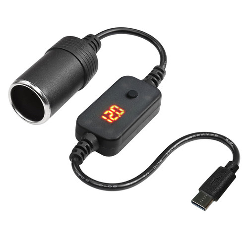 USB Type C to Car Cigarette Lighter Socket Female Converter Adapter Cord  for Car