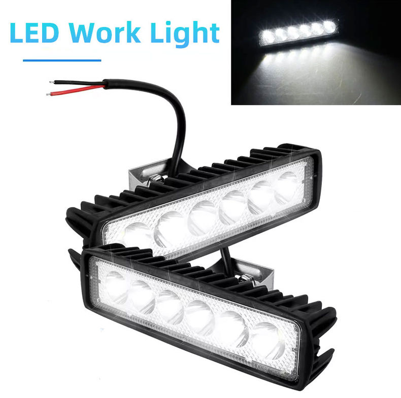 LED Work Light Strip Shape Light Bar 6000K Flood Off Road Head Car Light Auto Pa