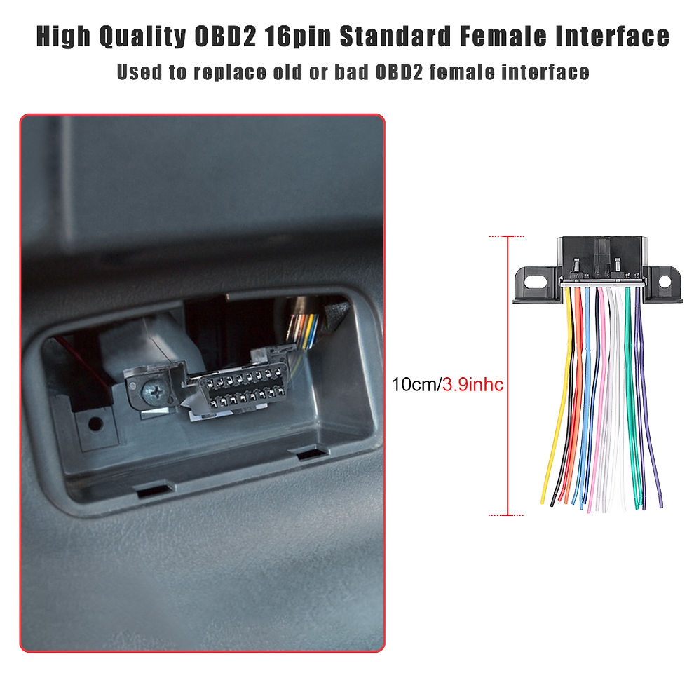 Thumbnail: 10cm DIY 16pin J1962 OBD2 Extension Cable for VW/Toyota/honda Female Automotive