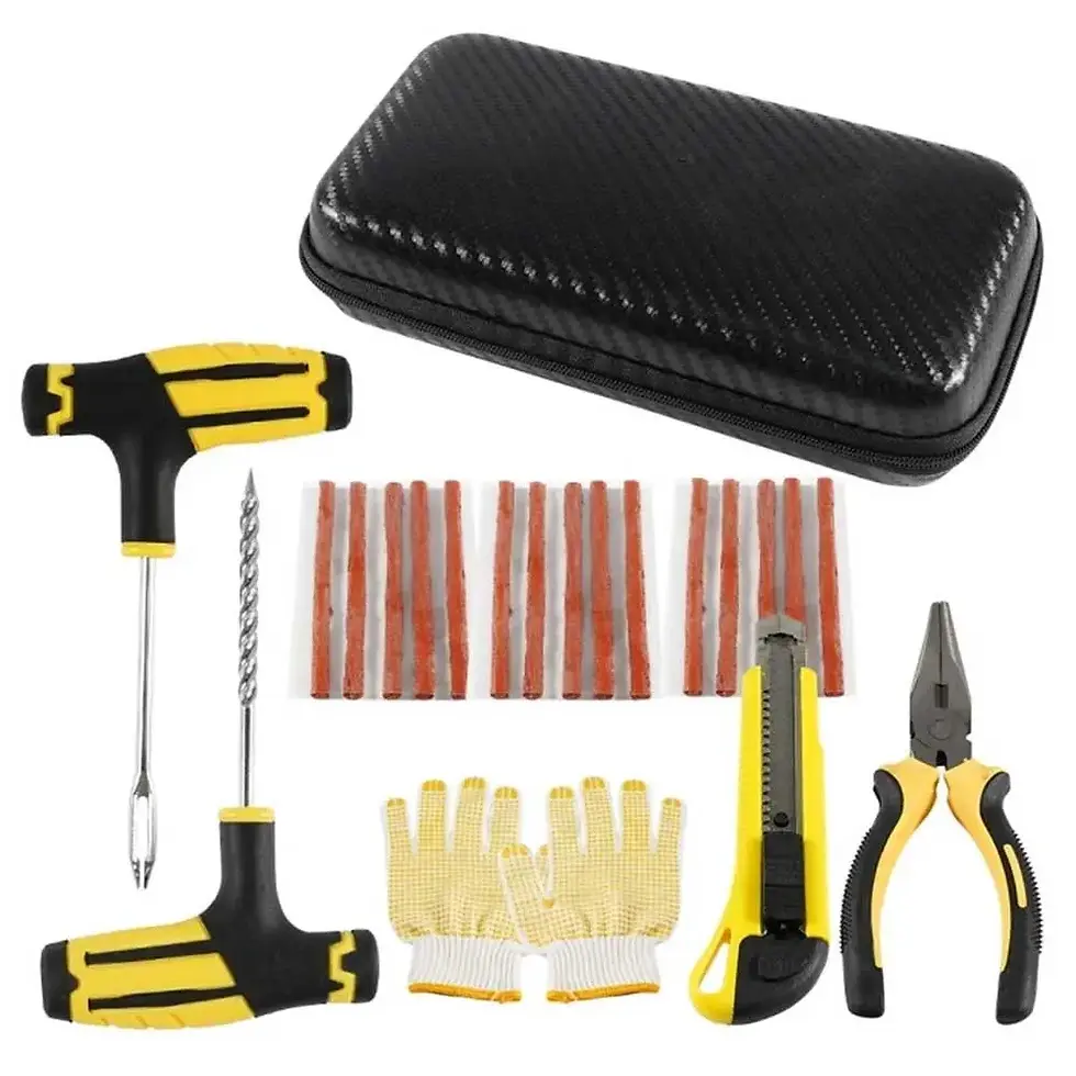 Thumbnail: Car Tire Repair Tool Tire Repair Kit Studding Tool Set Auto Bike Tubeless Tire T