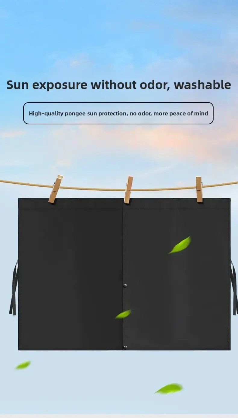 Thumbnail: 2 Layers Telescopic Magnetic Car Window Shades Mosquito Net Sun Cover Sunshade U