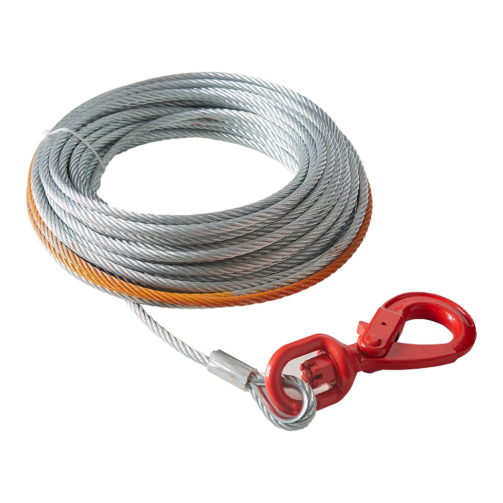 Winch Cable Steel Core Wire Rope 3/8" X 75' 15200 Lbs for SUV Truck Towing