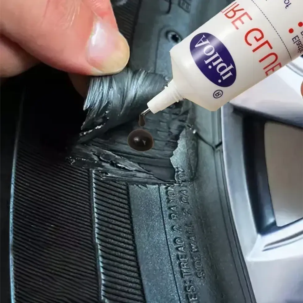Thumbnail: Tire Repair Glue Liquid Strong Rubber Glues Black Rubber Wear-resistant Non-corr