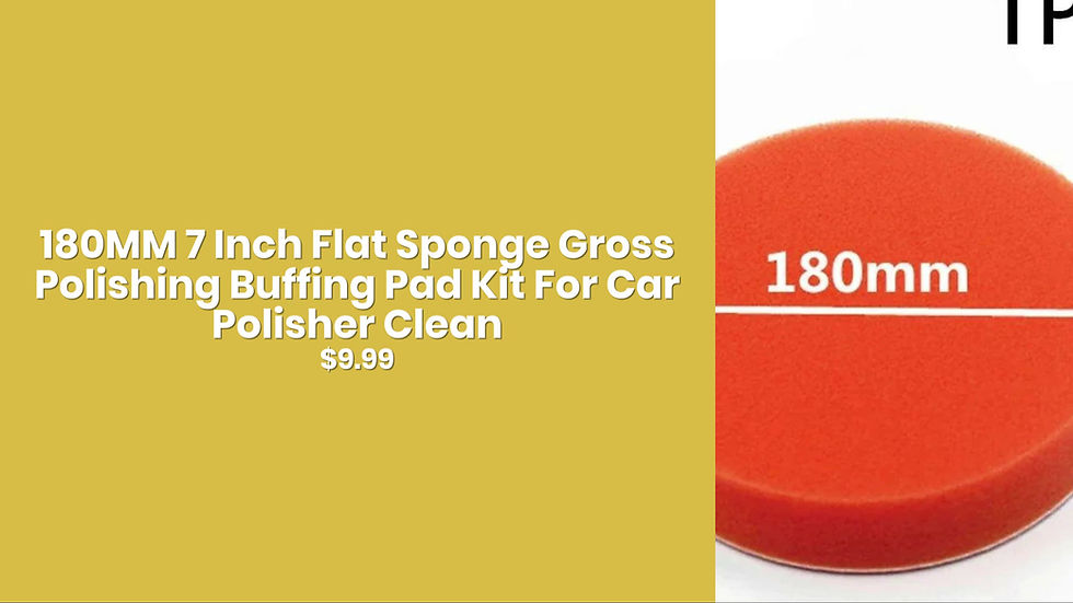 Thumbnail: 180MM 7 Inch Flat Sponge Gross Polishing Buffing Pad Kit For Car Polisher Clean