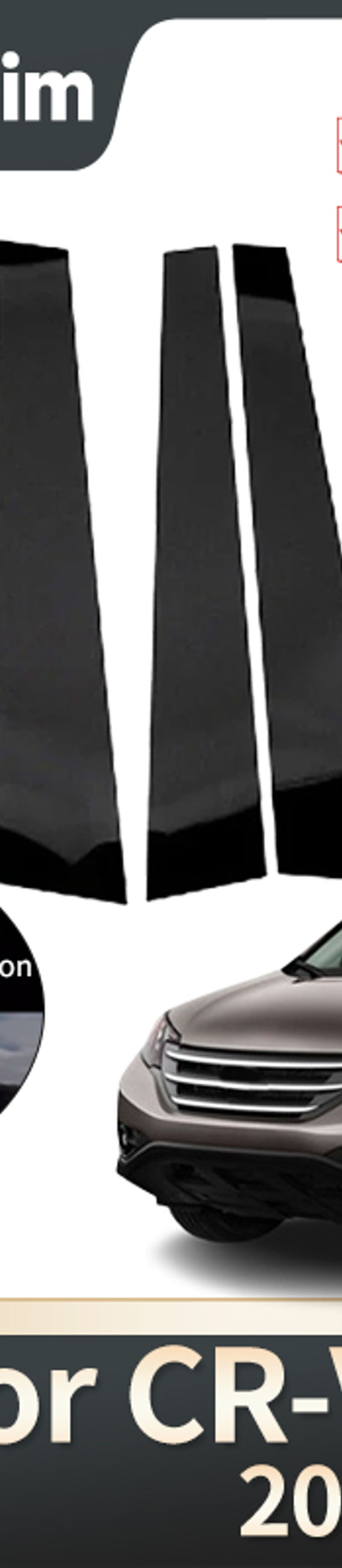 Car Window Trim Cover for Honda CR-V 4 RM RE 2012 2013 2014 2015 2016 6pcs Brigh