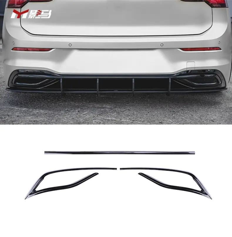 Rear Tail Throat Frame Pipe Trim Decoration cover Bumper Diffuser Exhaust Trim S