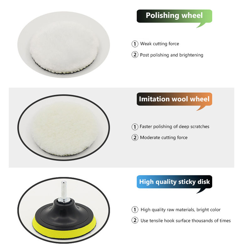 Thumbnail: SEAMETAL 6Pcs Sponge Polishing Disc Car Polish Buffering Sponge Auto Detailing W