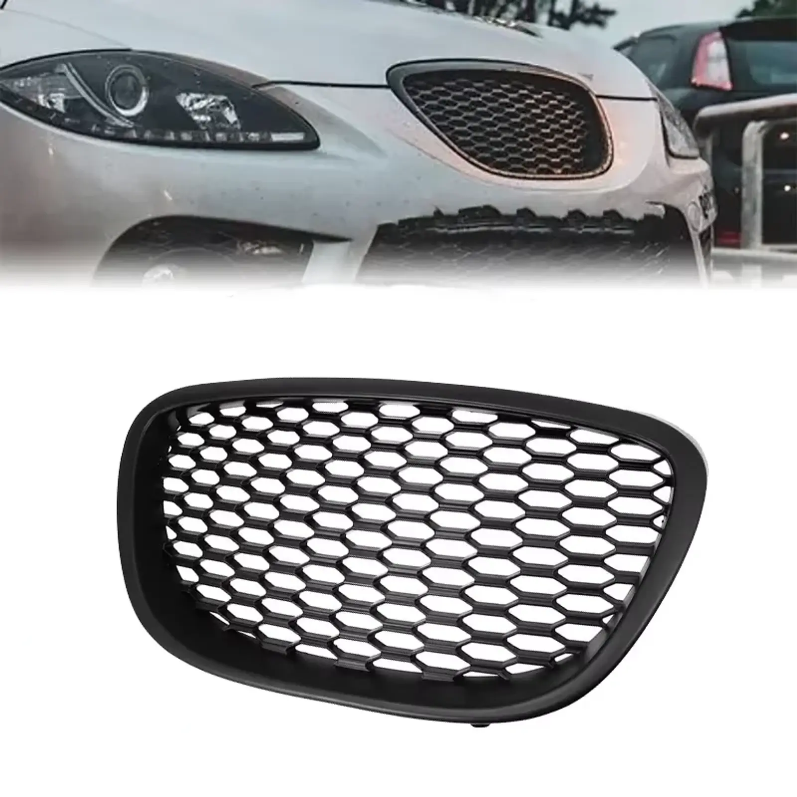 Front Bumper Honeycomb Grille Mesh Badgeless Grille For Seat Leon MK2 1P Altea T