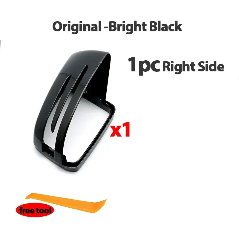 Thumbnail: Carbon Fiber Pattern Black Side Mirror cover Caps Replacement for For Mercedes-B