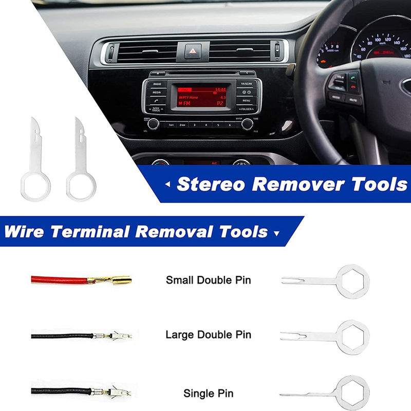 Thumbnail: Car Door Trim Removal Pry Tool Kit Auto Dashboard Audio Removal Hook Kit Mixed S