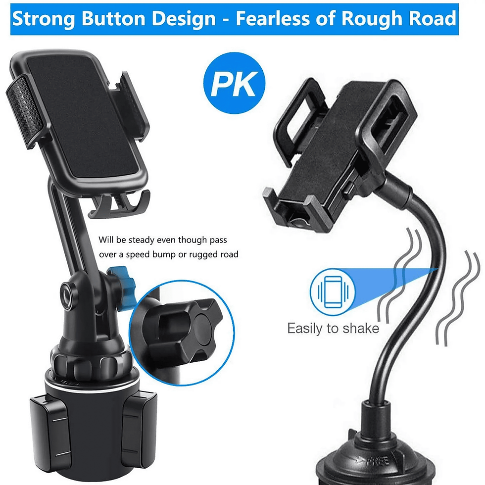 Thumbnail: Pulada Adjustable Cup Holder Car Mount with Flexible Long Neck for iPhone, ..