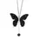 Thumbnail: Sparkling Butterfly Pendant Car Rear View Mirror Charm Elegant Faux Crystal Pend