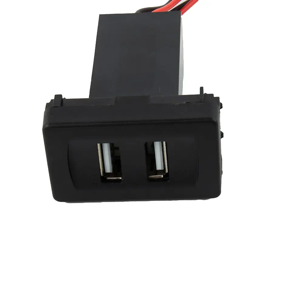 Thumbnail: Dual USB Port Car Charger 2.1A Rocker Adapter Socket For VW Transport T4 Light B
