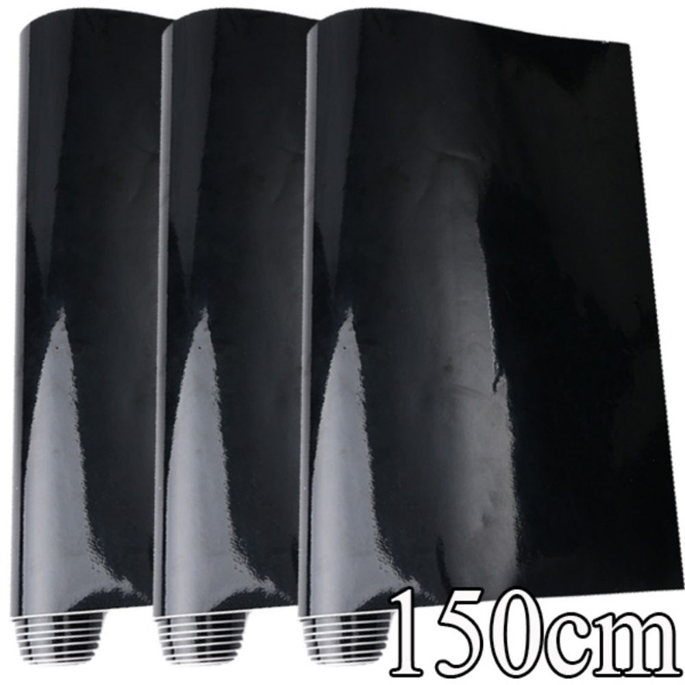 Ultra Gloss PET Piano Black Vinyl Wrap Film Sticker Car Glossy Black Self Adhesi