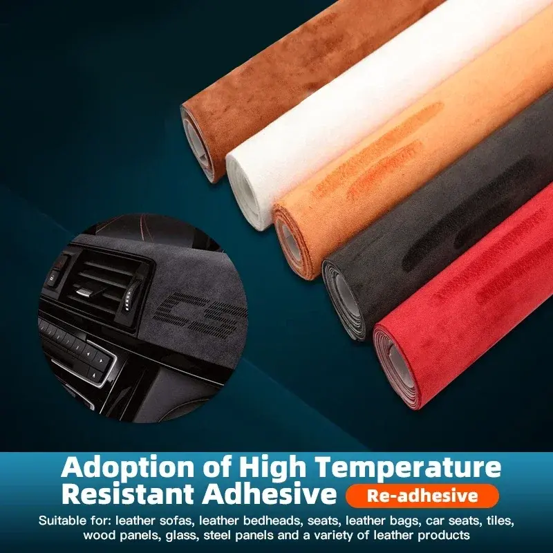 Thumbnail: Suede Leather Fabric for Car Truck Interior Renovate Self-Adhesive Suede Velvet