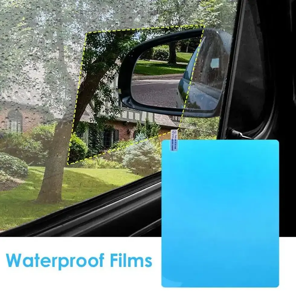 Thumbnail: 2/4/8pcs Car Side Rearview Mirror Waterproof Anti-Fog Film Side Window Glass Fil