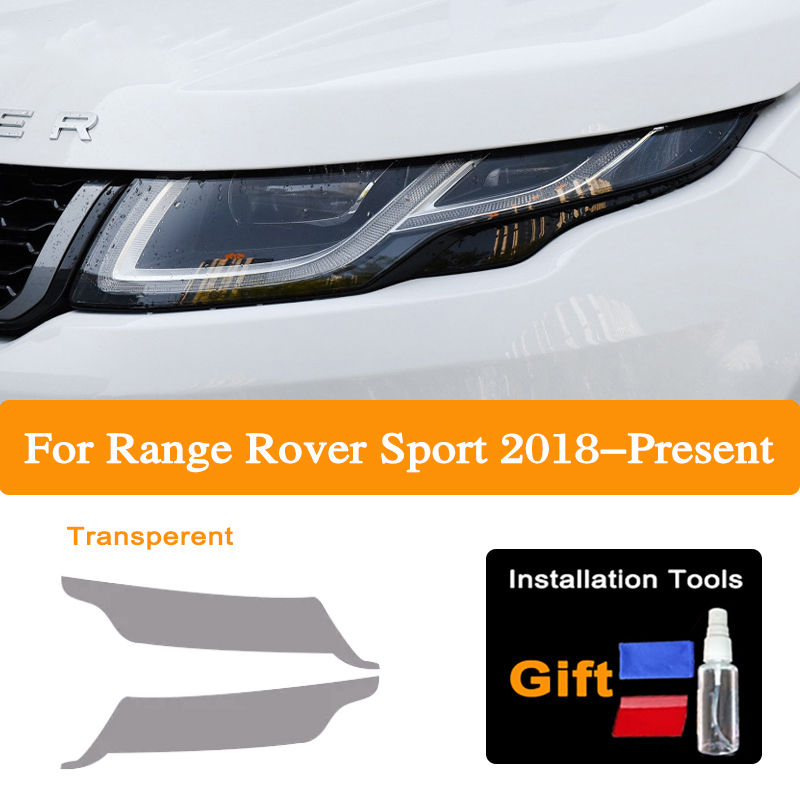 Thumbnail: Pair Car Headlights Tint Black Protective Film Transparent TPU Stickers Cover Fo