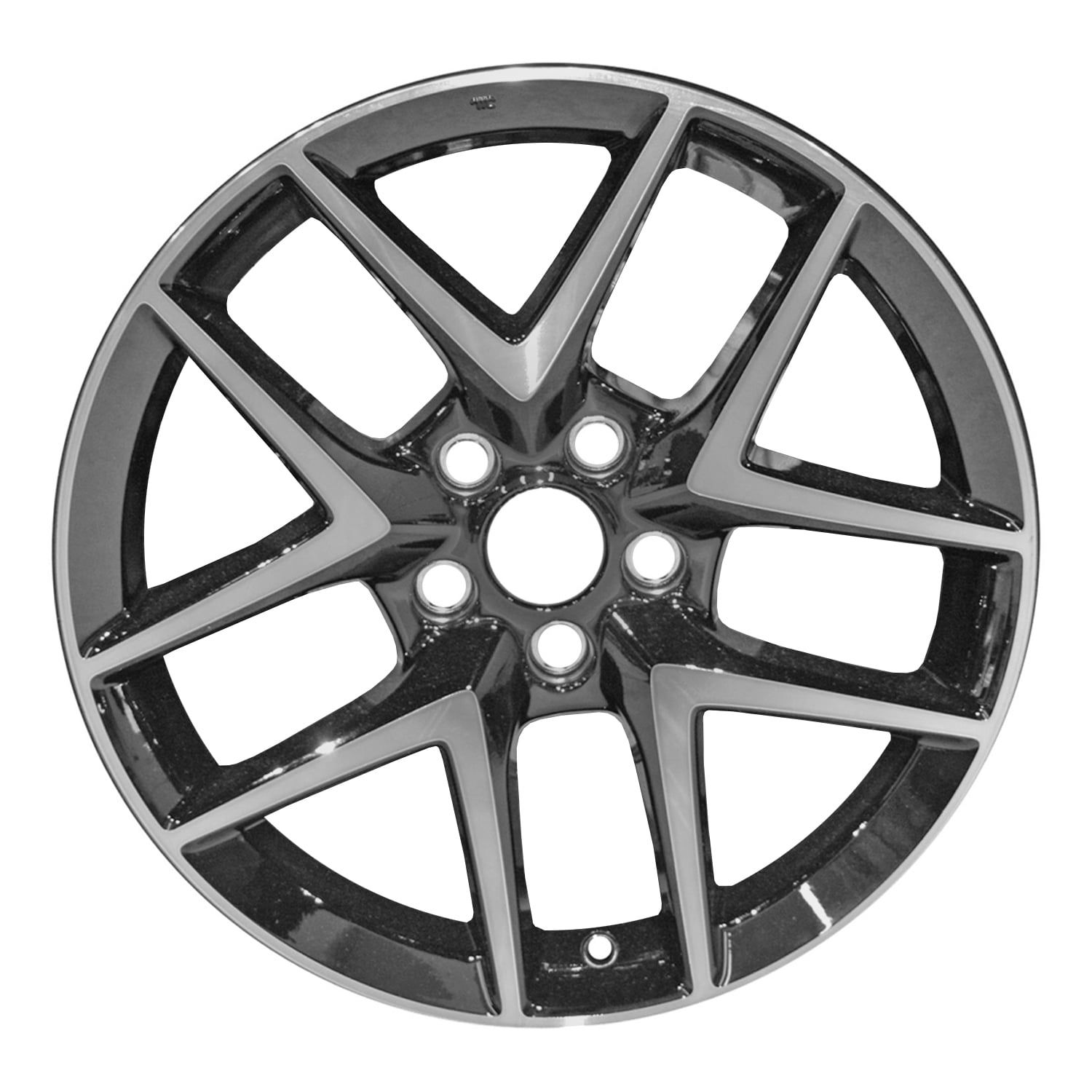 Remanufactured Machined and Painted Gloss Black Aluminum Wheel 18 x 8 fits ..