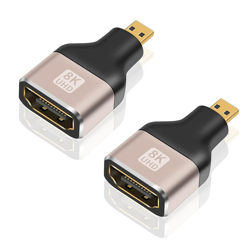 Thumbnail: 8K@60Hz Mini Micro HDMI-compatible Male to HDMI-compatible2.1 Female Adapter Con
