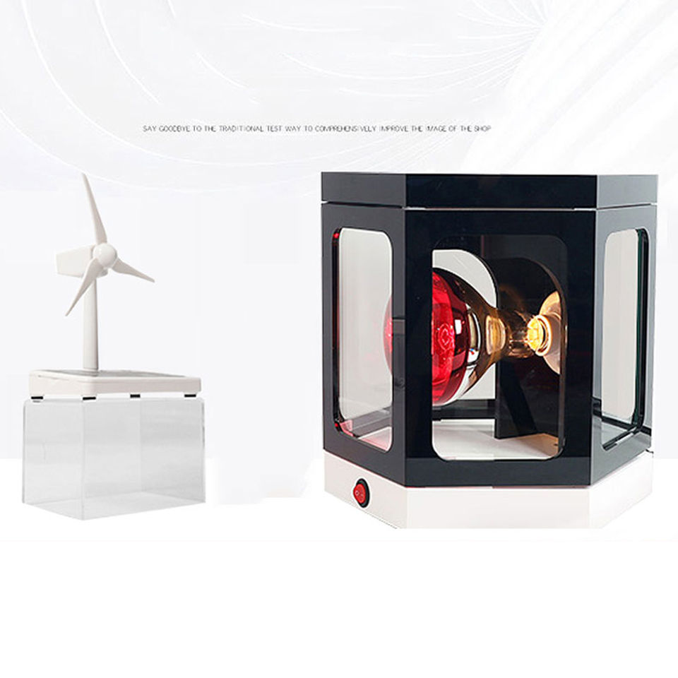 Rotatable Window Tint Heat Box,150W Infrared Lamp Display Box With 6 Glass Panel