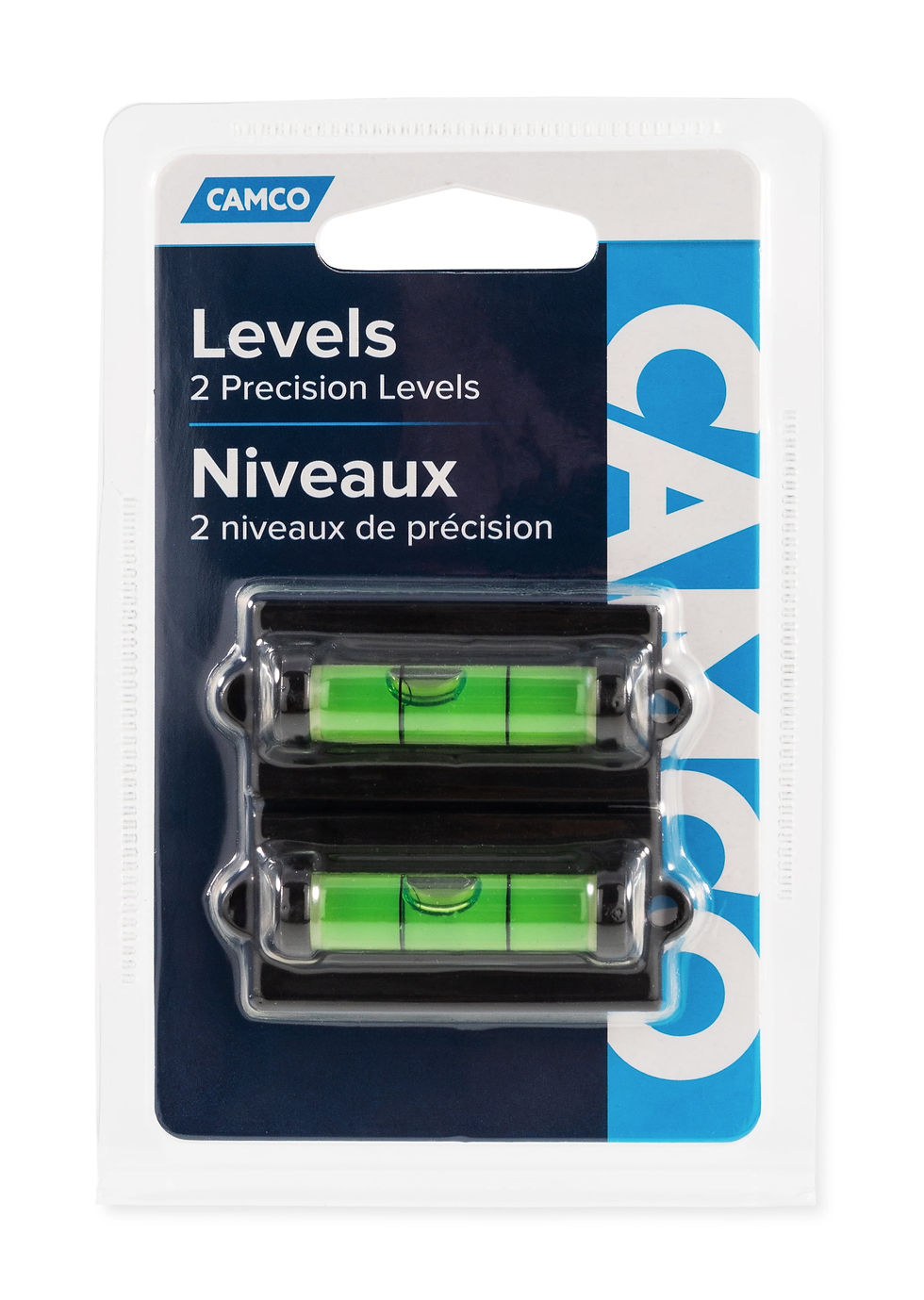 Thumbnail: Camco RV Level - Front-to-Back or Side-to-Side Leveling - Black, 2-Pack (25..