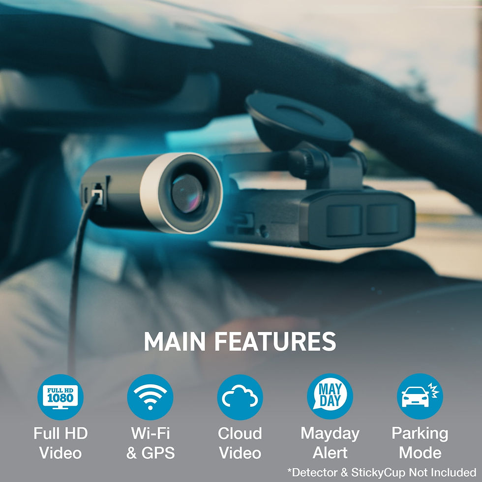 Thumbnail: ESCORT M2 Smart Dash Cam - 1080p Full HD Video Radar Mounted Dash Camera, D..