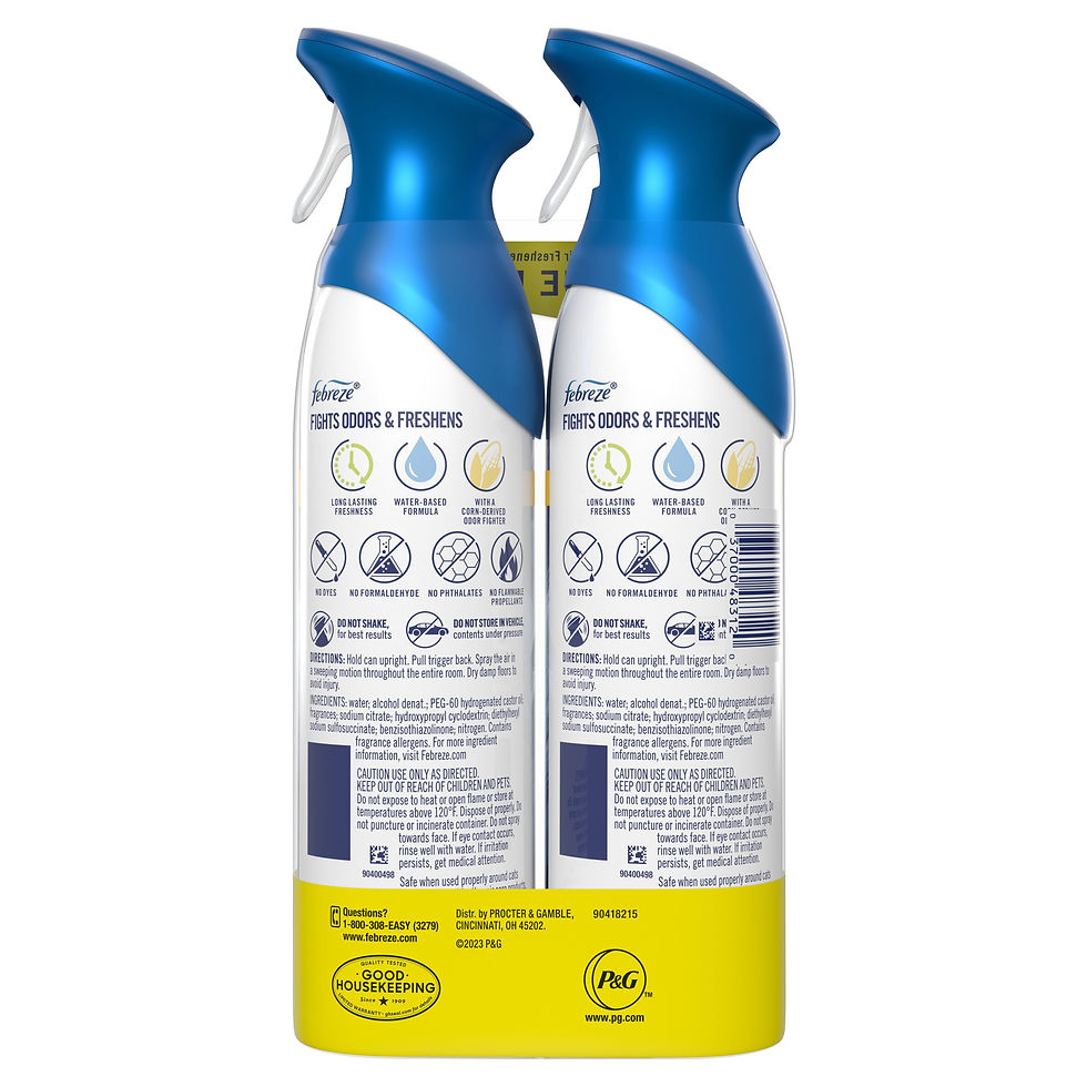 Thumbnail: Febreze Air Freshener Spray, Odor-Fighting Room Spray, Ocean, 8.8Oz, 2 Count